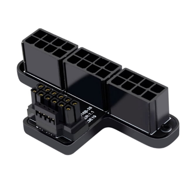 Tarjeta gráfica serie 3X8P a 40 ATX 3.0 12 V HPWR 12+4P 600 W, conector de dirección asistida de 180 grados, color negro B