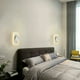 thumbnail image 5 of Luz de pared LED, luz de lectura de cabecera con interruptor, puerto de carga USB, iluminación ambiental ajustable para dormitorio (luz natural de 3W + luz cálida de 9W) blanca, 5 of 5