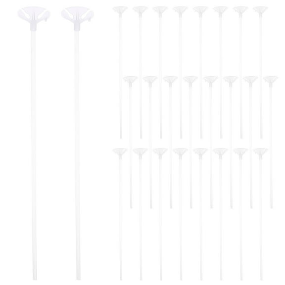 100 Clear Balloon Stick Stands for Table Centerpieces & Party Decor
