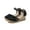Black, variant on Womens Sandals High Heeled Wedges Espadrilles Weave Flax Close Almond Toe Ankle Strap Frog Hollow out Simple Elegant Non Slip Breathable Lightweight Casual Summer Pumps White
