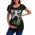 thumbnail image 2 of Halloween Maternity Tops Women Funny Print Pregnancy Shirt Comfortable Stretch Fit For Everyday Wear Design, 2 of 3
