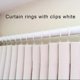 thumbnail image 4 of Anillos para cortinas Dockapa Home Collection con clips, 3,2 cm de diámetro, metal blanco, paquete de 40, 4 of 5