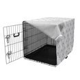 thumbnail image 3 of Cat Dog Crate Cover, Creative Interpretation of Kitten Eyes and Whiskers Meow Portrait Animal Specifics, Easy to Use Pet Kennel Cover Small Dogs Puppies Kittens, 7 Sizes, Indigo White, by Ambesonne, 3 of 6