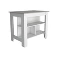 thumbnail image 1 of FM FURNITURE Brooklyn 3-Shelf Engineered Wood Kitchen Island White / Ibiza, 1 of 7
