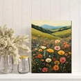 thumbnail image 2 of Qisvanset 12x16 Inch Wildflower Meadow Canvas Wall Art, Rolling Hill Nature Scenery Countryside Style Home Decor, 2 of 8
