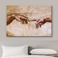 thumbnail image 3 of wall26 Canvas Print Wall Art The Creation of Adam Closeup by Michelangelo Spiritual &amp; Religious Cultural Oil Painting Renaissance Traditional Portrait for Living Room, Bedroom, Office - 32"x, 3 of 5
