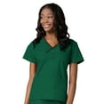 thumbnail image 1 of Maevn Core Contrast Y-Neck Mock Wrap Scrub Top [XXS - 5XL, FREE SHIPPING], 1 of 1