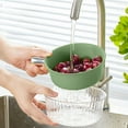 thumbnail image 1 of RKSTN Double Drainage Basket Double Layer Strainer Basket with Water Release Ergonomic Grip Versatile for Kitchen Use Rinse and Serve Produce Vegetables, 1 of 5