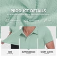 thumbnail image 5 of Iceglad Mens Polo Shirts Short Sleeve Summer Textured Golf Shirt Lightweight Stretch Casual Collared Knit Polo Tee Fashion Pullover Tops, 5 of 6