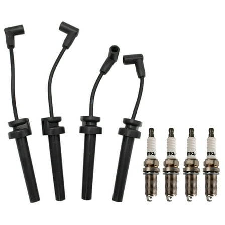 TRQ Ignition Kit Spark Plug & Wire Set For Jeep Liberty Wrangler L4 2.4L TKA01259 Fits select: 2003-2006 JEEP WRANGLER / TJ