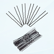 VERACT 100 PCS Black U Shaped Hair Pins Large Heavy Duty Crinkled Hair Pins for Women Girls(2.4 inch)