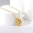 thumbnail image 5 of Nvzi El colgante de collar hecho a mano tiene un anillo circular hueco engastado con un collar colgante de circonita (oro), 5 of 5