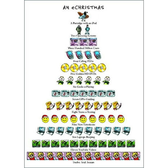 Allport Editions eChristmas - 12 Days of Christmas Box of 15 Christmas Cards