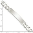 thumbnail image 5 of Sterling Silver Curb Link Id Bracelet (8.5 X 9) Made In Italy qid200-8.5, 5 of 6