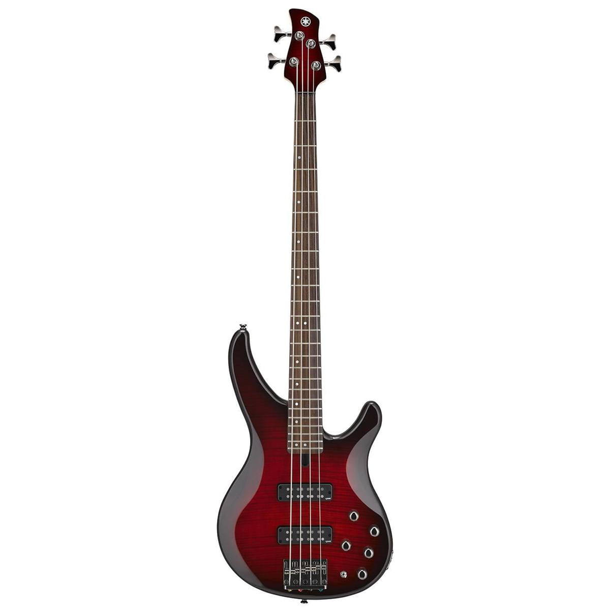 Yamaha TRBX600 Series TRBX604FM Bass Guitar Dark Red Burst