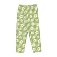 thumbnail image 4 of Xecao Daisies Flowers Women's Straight Lounge Pajama Pants: The Epitome of Relaxed Sleepwear, 4 of 9