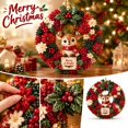 thumbnail image 4 of 3D Fabric Poke Wreath DIY Kit, Reindeer Wreath Making Kit for Beginner Crafters with Clear Guide, Easy Punch Needle Project for Holiday Craft Night and Handmade Gifting, 4 of 7