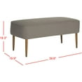 thumbnail image 4 of SAFAVIEH Levi Classic Solid Upholstered Bench, Grey, 4 of 5