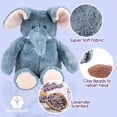 thumbnail image 5 of Lavender Scented Microwavable Plush Elephant - Heated Stuffed Animals - Hot or Cold Therapy, Bedtime Buddy, Travel Companion, Anxiety and Colic Relief - Elephant, 5 of 8