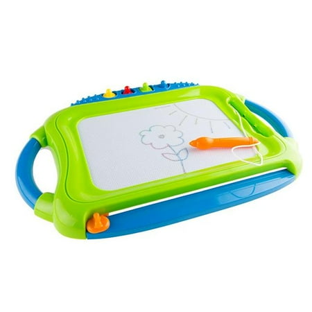 Etch A Sketch Pen - Magnetic Doodle Board â Classic Drawing, Writing and Sketching Creative Toy with 4 Magnet Stamps, Pen and Eraser for Toddlers and Babies by Hey! Play!