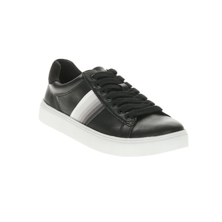 EV1 from Ellen DeGeneres Cupsole Lace Up Trainer Women's (Black PU)