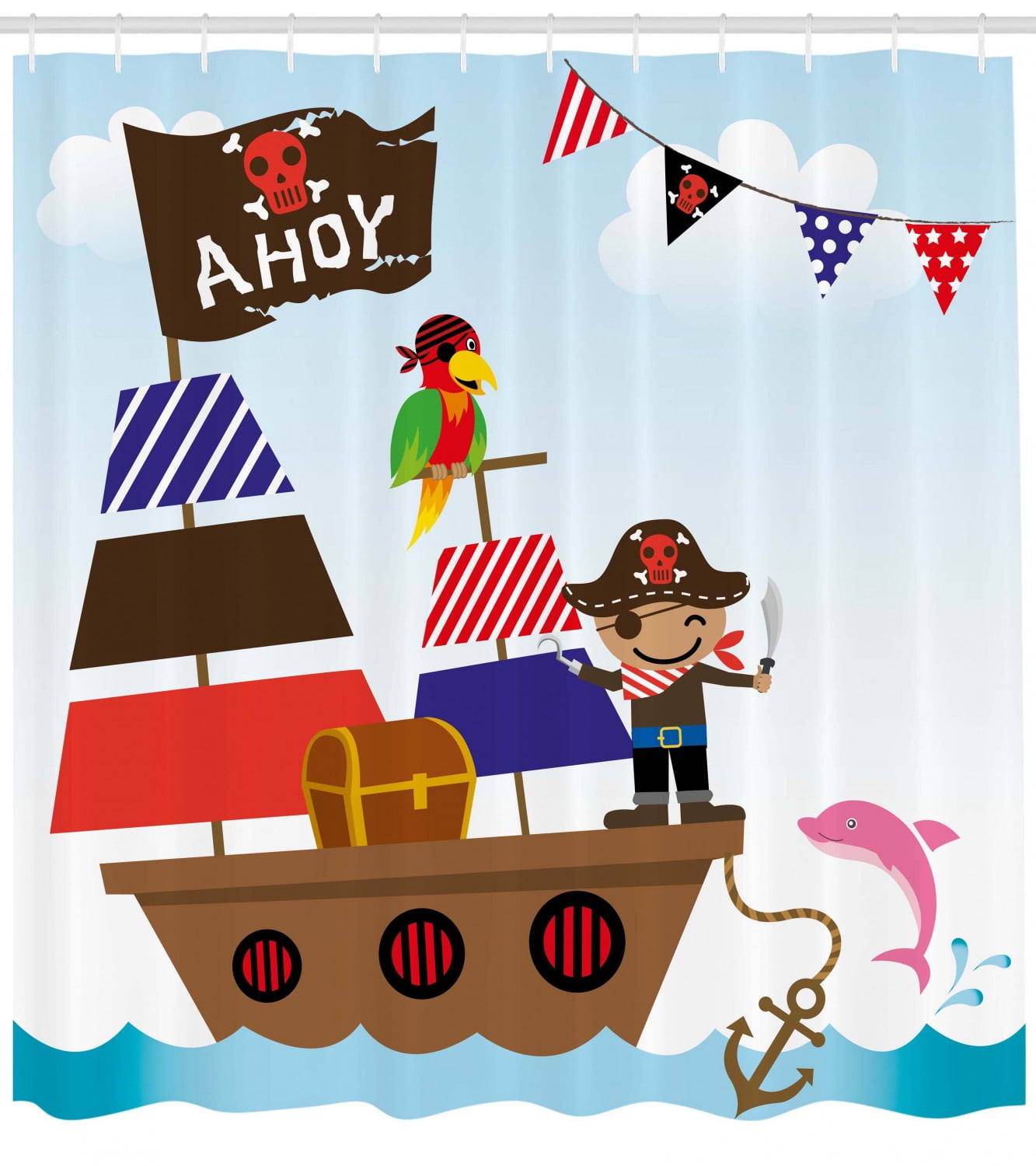 Ahoy Its A Boy Shower Curtain Cute Pirate Kids Treasure Chest With Ship On Ocean Background Illustration Fabric Bathroom Set With Hooks Multicolor By Ambesonne Walmart Com Walmart Com Ahoy Its A Boy Shower Curtain Cute Pirate Kids Treasure Chest With Ship On Ocean Background Illustration Fabric Bathroom Set With Hooks Multicolor By Ambesonne Walmart Com Walmart Com