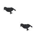 thumbnail image 2 of Inteprter Decoración de cuervo Decoración de cuervo artificial realista de cuero negro para Halloween No.1 2piezas, 2 of 6