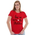 thumbnail image 4 of Christmas Kiss Me Under The Mistletoe Womens Fitted Plus Size Graphic Tee Brisco Brands 2X, 4 of 5