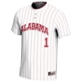 thumbnail image 2 of Unisex GameDay Greats #1 White Alabama Crimson Tide Lightweight Softball Fashion Jersey, 2 of 4