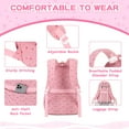 thumbnail image 5 of Soda Candy Corduroy School Backpack Cute Bookbag for Middle School Students Book Bag Kawaii Ita Backpacks with Reinforced Thick Strap, Pink Strawberry, 5 of 7