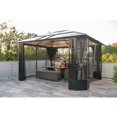 thumbnail image 4 of Sojag Savino 12 x 14 x 7 ft Grey Curtains For Savino Gazebo, Polyester, Outdoor Shades, 4 of 6