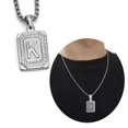 thumbnail image 2 of FENOHREFE Unisex Stainless Steel Letter Pendant Necklace Unisex Jewelry Charm Necklace Party Accessory Present for Fashion Lover, 2 of 8