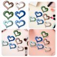thumbnail image 3 of 6 pinzas acrílicas para el pelo con forma de corazón, herramientas minimalistas para peinar el cabello para mujeres., 3 of 6