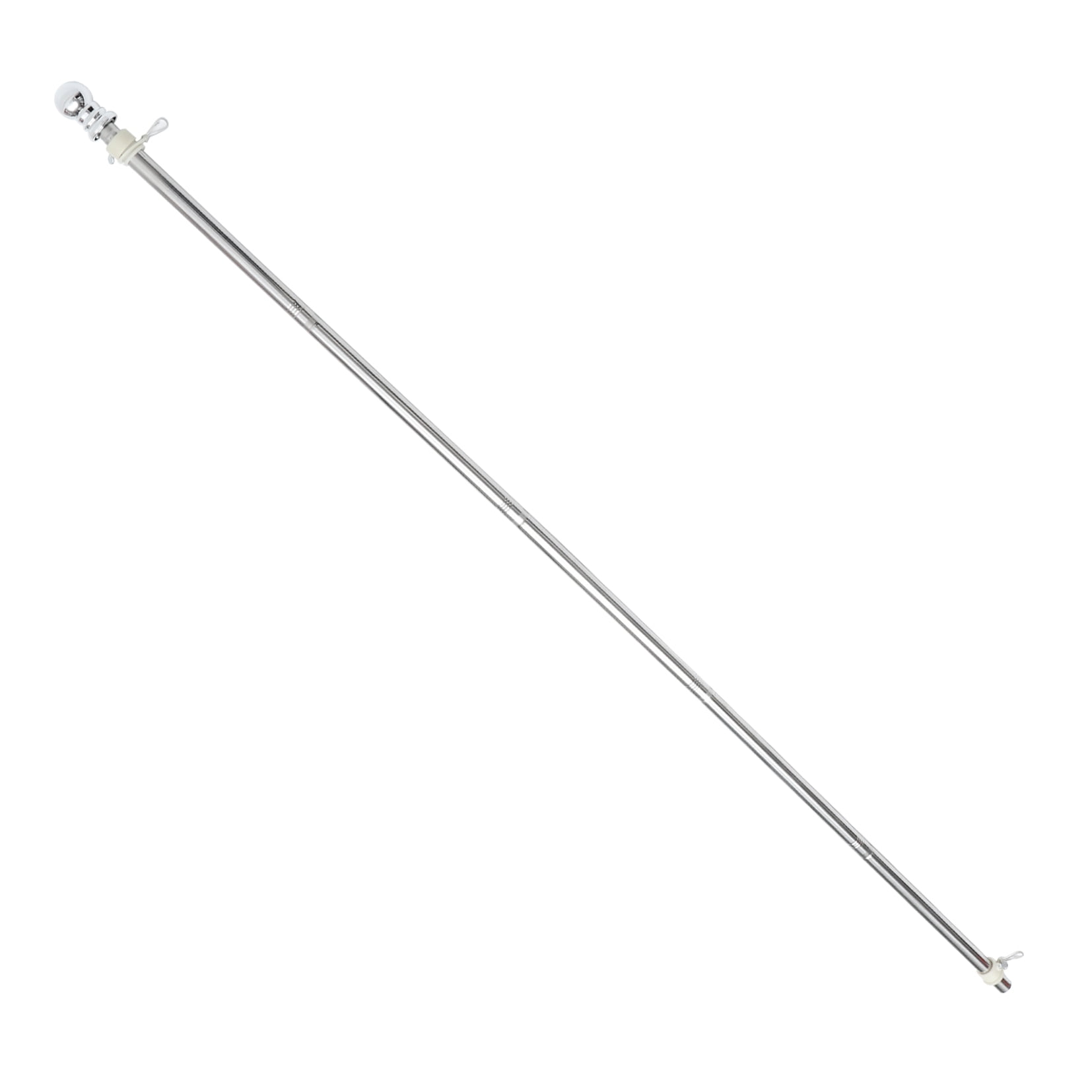FRCOLOR 1 Set of Stainless Steel Flag Pole Kit Detachable Flagpole for Porch Yard