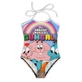 thumbnail image 3 of Amazing World of Gumball Girls Swimsuits One Piece Bathing Suit Cute Toddler Kids Pool Beach Swimwear Quick Dry 3-8 Years, 3 of 6