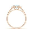 thumbnail image 2 of ANGARA Natural Pear 1.12 ct Aquamarine Ring with Triple Diamond Accents in 14K Rose Gold for Women (Size-9x6mm) | March Birthstone, Anniversary, Jewelry Gift for Women | Natural Aquamarine Ring, 2 of 10
