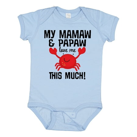 

Inktastic Mamaw Papaw Love Me Gift Baby Boy or Baby Girl Bodysuit