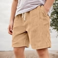 thumbnail image 2 of Hiijoy Boys Casual Corduroy Shorts Elastic Waist Drawstring Shorts Kids Athletic Shorts, 2 of 6