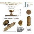 thumbnail image 2 of Goo-Ki 12 Pack Antique Brass Cabinet Drawer Knobs with Backplate, Single Hole Zinc Alloy Cabinet Handles Kitchen Hardware for,Dresser,Cupboard,Wardrobe, 2 of 7