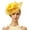 Yellow, variant on EazyTech Women Fashion Solid Netted Gauze Fascinator Hat Clip On Headpiece for Wedding Tea Party Church Derby