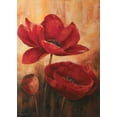 thumbnail image 2 of Lotus, Lenna 11x14 Black Ornate Wood Framed with Double Matting Museum Art Print Titled - Poppies III, 2 of 4