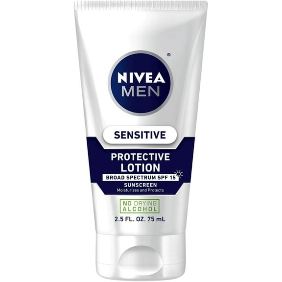 NIVEA Men Sensitive Protective Lotion Sunscreen SPF 15 2.5 oz
