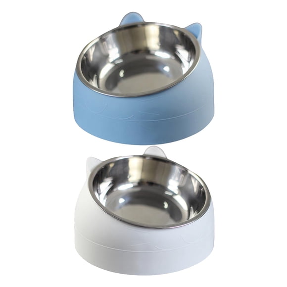 2 para perros y gatos de 15  degree, plato de alimentación antideslizante para gatos de interior, comedero para mascotas Yuyangstore  Cuencos para gatos
