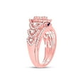 thumbnail image 4 of FB Jewels 14kt Rose Gold Round Diamond Bridal Wedding Ring Band Set 1 Cttw, 4 of 4
