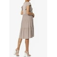 thumbnail image 4 of TheMoogan Women's PLUS Flutter Ruffle Cap Sleeve Tiered Jersey Babydoll A-Line Midi Day Dress, 4 of 6