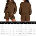 thumbnail image 3 of Conjunto de sudaderas y pantalones cortos de ocio para mujer, conjunto de 2 piezas a juego, traje de chándal, 3 of 7