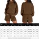 thumbnail image 3 of Conjunto de sudaderas y pantalones cortos de ocio para mujer, conjunto de 2 piezas a juego, traje de chándal, 3 of 7