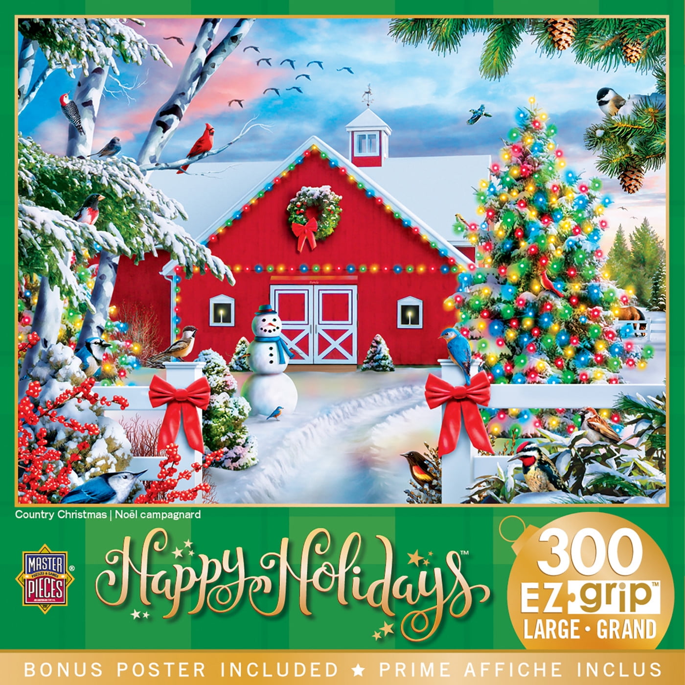 MasterPieces 300 Piece EZ Grip Jigsaw Puzzle - Country Christmas