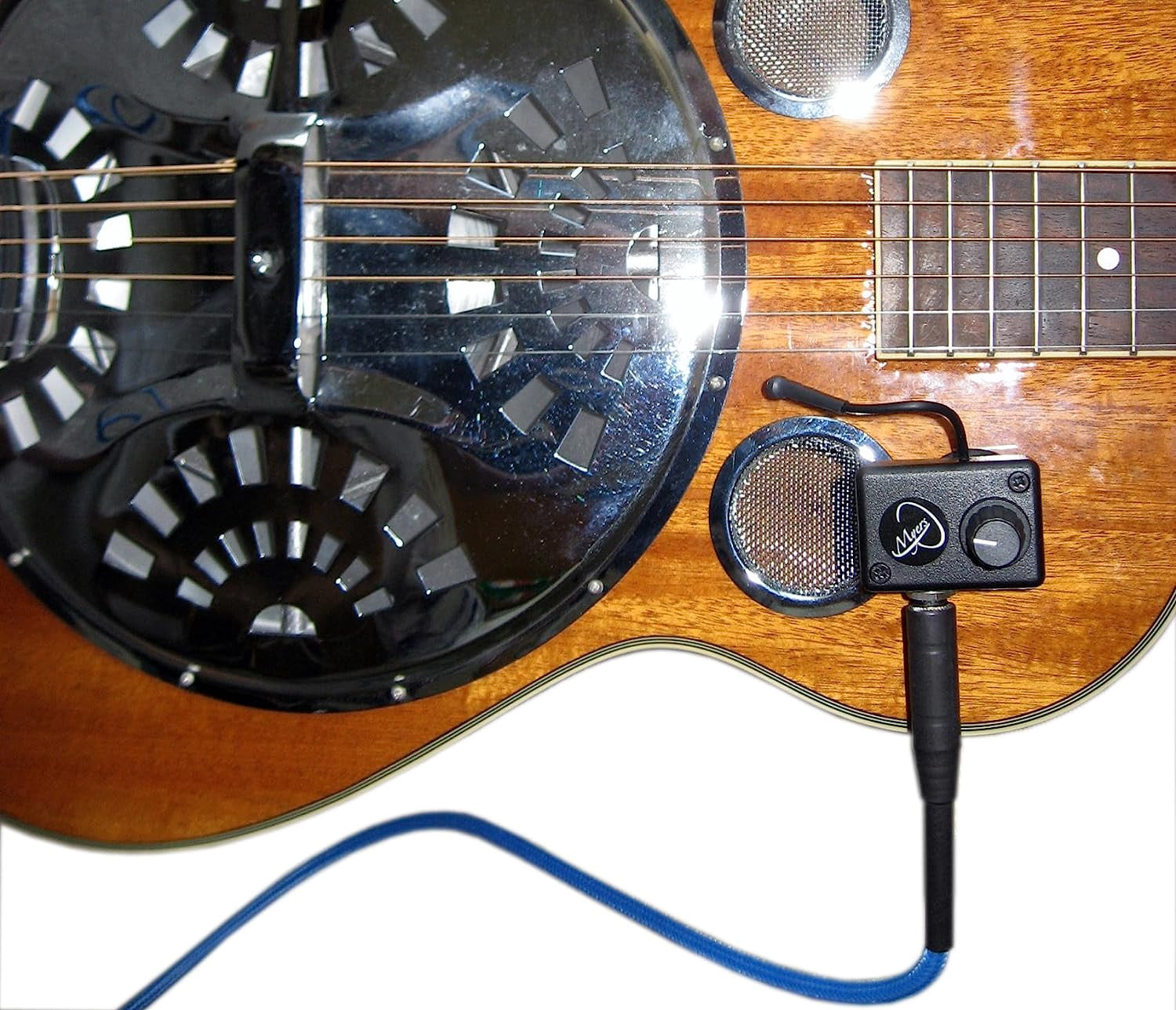 Resonator Guitar Microphone with Flexible Micro-Gooseneck by Myers Pickups