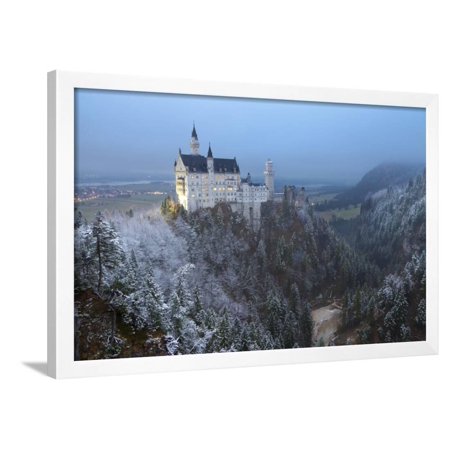 Neuschwanstein Castle in Winter, Fussen, Bavaria, Germany, Europe Framed Print Wall Art By Miles Ertman